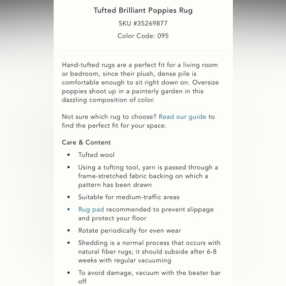 Brilliantt poppies area rug - Picture 6 of 8